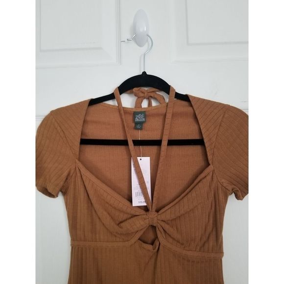 Wild fable brown cutout bodysuit - Picture 3 of 6